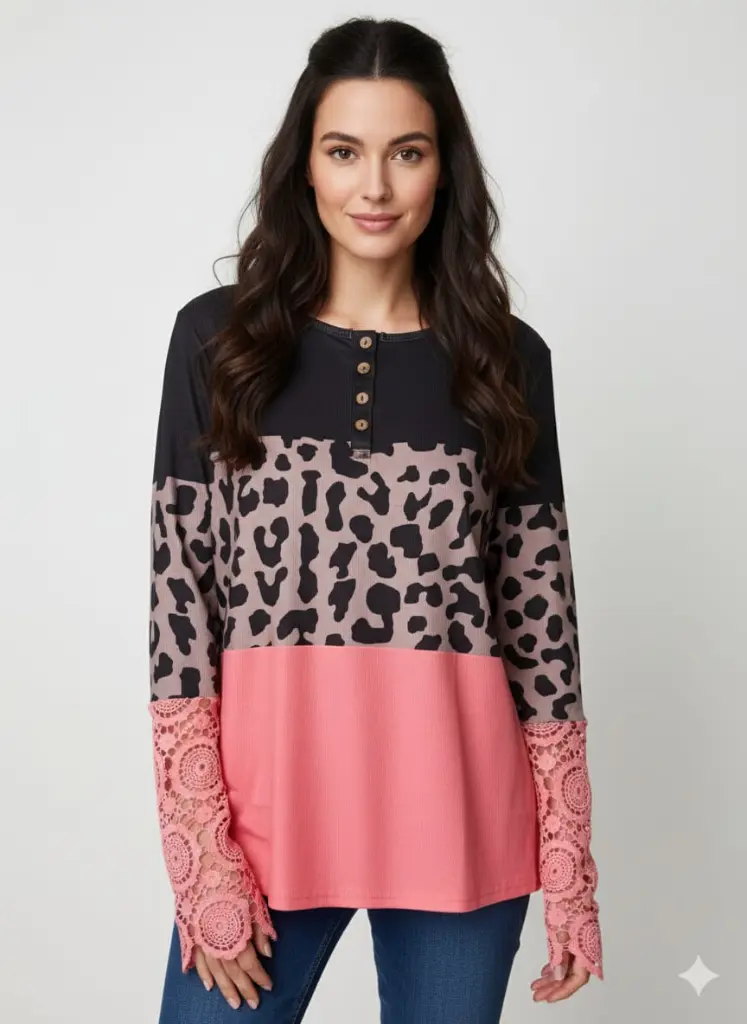 Color Block Wildflower Tunic